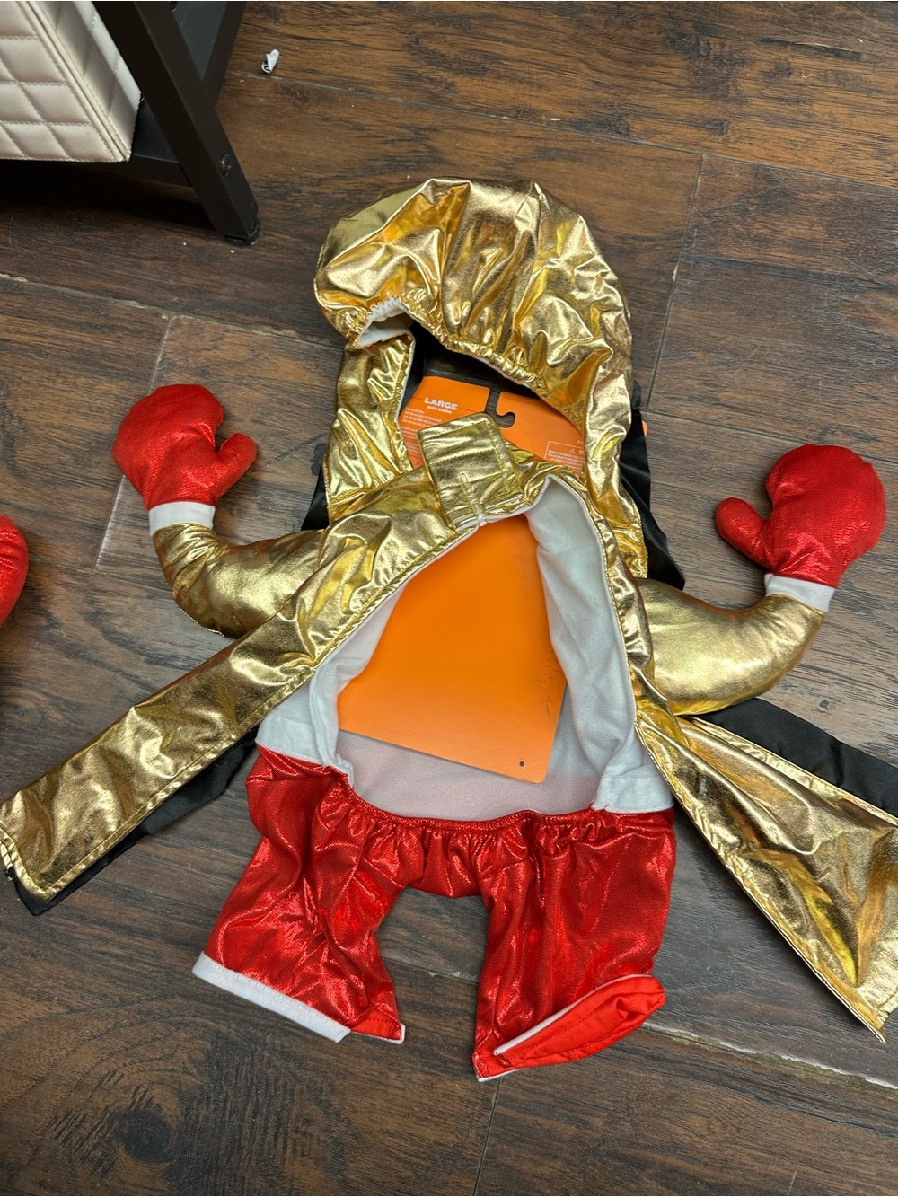 Boxing Champ Frontal Halloween Dog Costume Size L - Picture 9 of 9